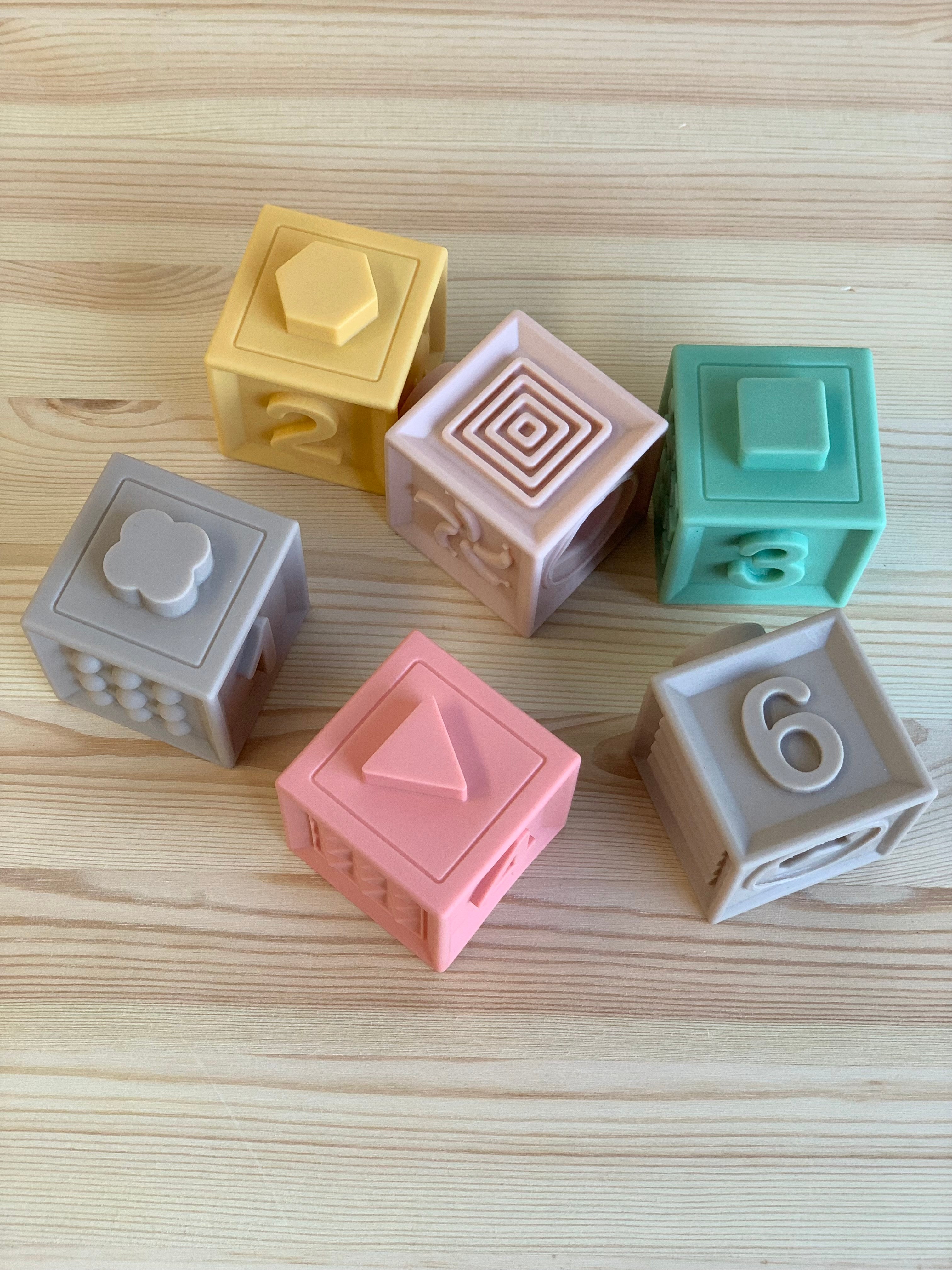 Silicone stacking blocks - set of 6